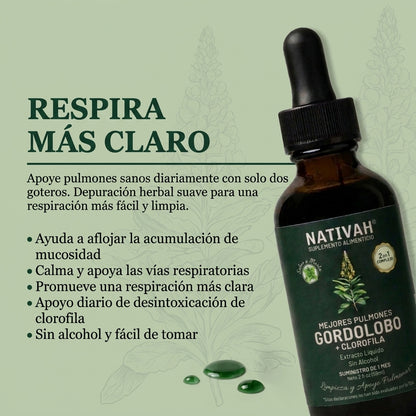 GORDOLOBO + CLOROFILA (PACKx2) -Descongestiona tus pulmones